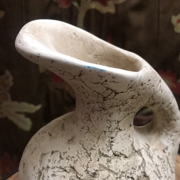 Primitive Pitcher Vase Heavy Unique Clay - Picture 11 of 14